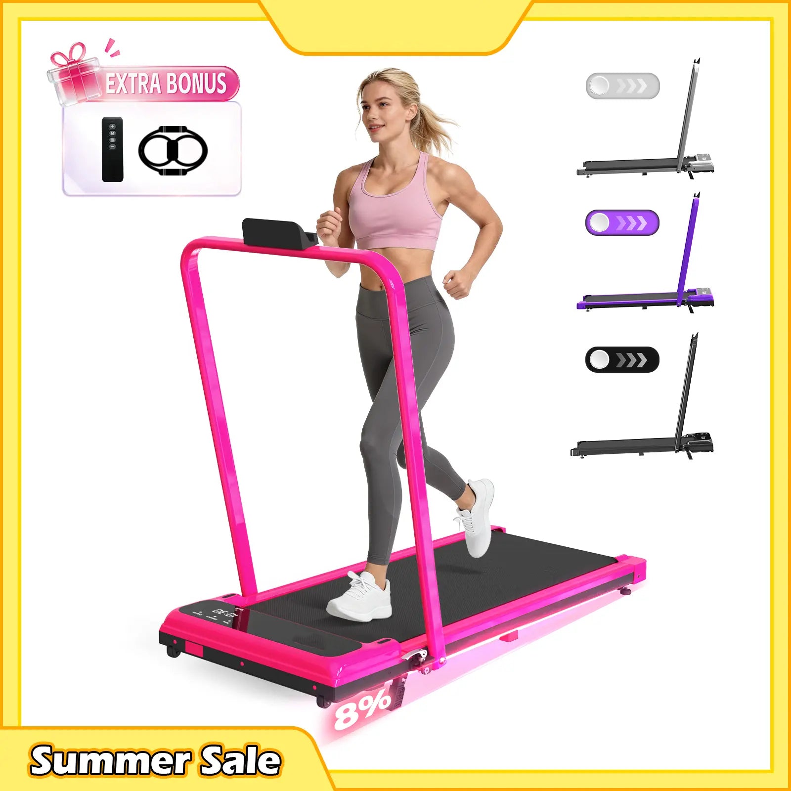 Foldable Handrail Adjustable Incline Treadmill Upgrade
