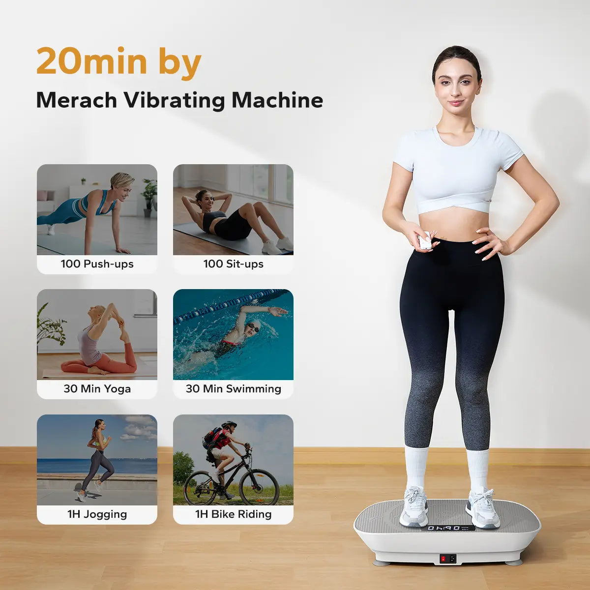 Vibration Plate Exercise Machine Capacity 181KGS